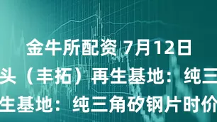 金牛所配资 7月12日台州坞根码头（丰拓）再生基地：纯三角矽钢片时价